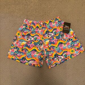 Disney Parks Pride Collection Mickey Minnie Rainbow Colorful Shorts Size M